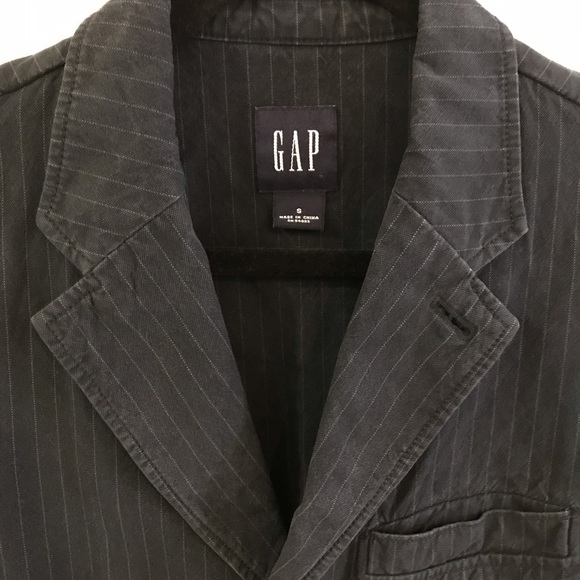 Gap Pin Striped Thick Linen Blazer - Picture 5 of 5
